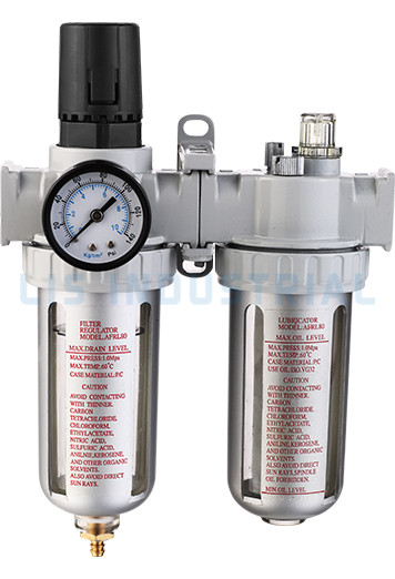Filter AFRL80 dengan Pengukur Tekanan dan Regulator Tekanan  Pelumas 1/4